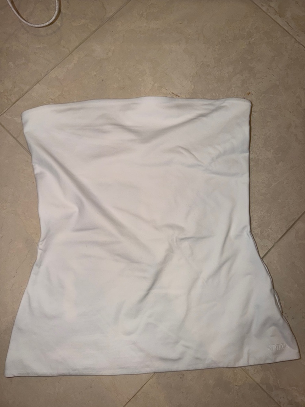 Aritzia White Contour Strapless Top